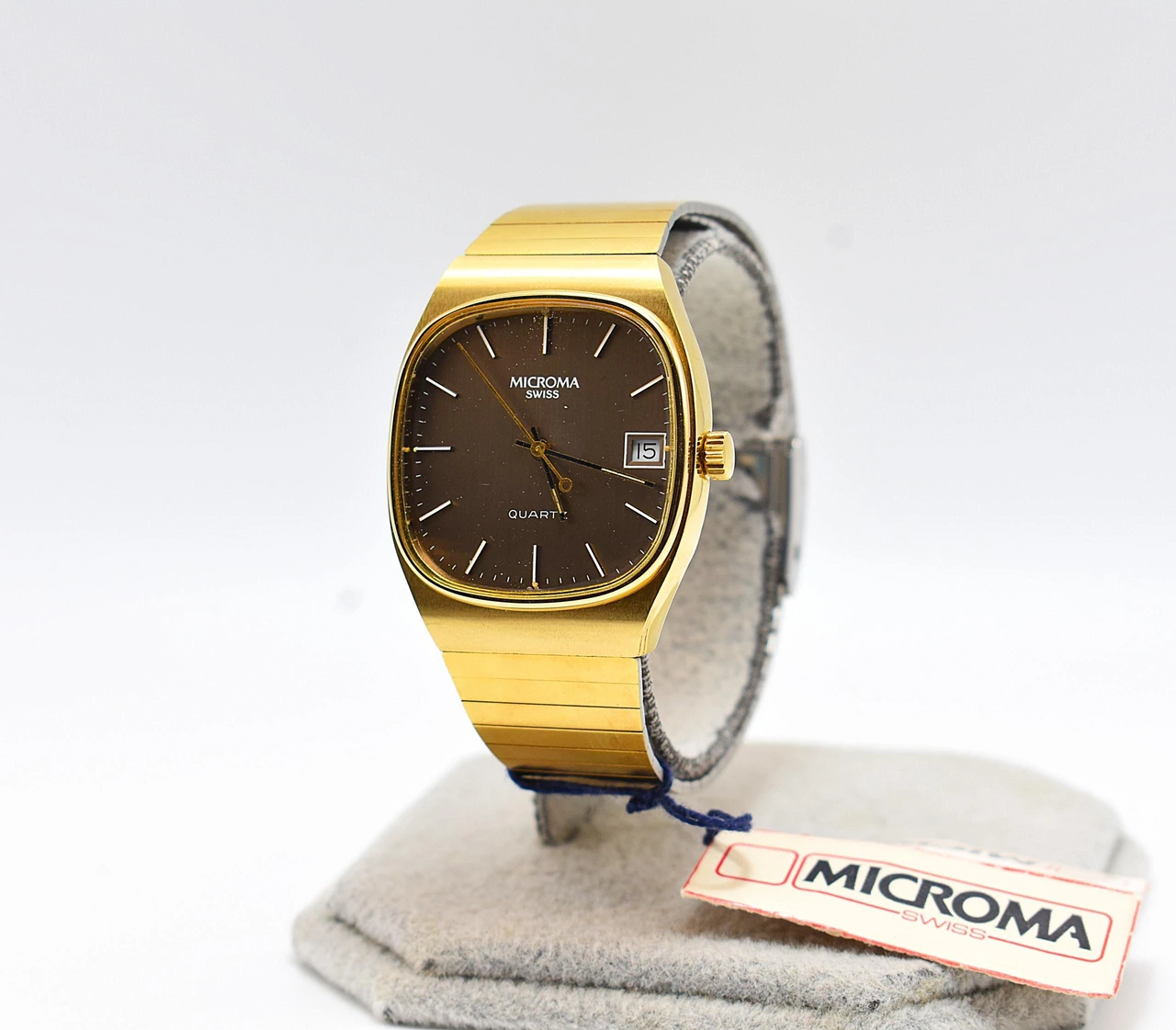 Microma Tank Vintage Quartz Brown Dial Gold Tone… · 49260050 — foto 1 di 5