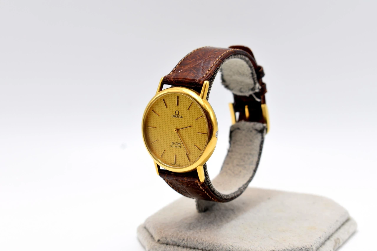 Omega De Ville Quartz 191.0092 33 mm – Quarzo – Quadrante lavorato color oro — foto dell’esemplare MASSA SHW